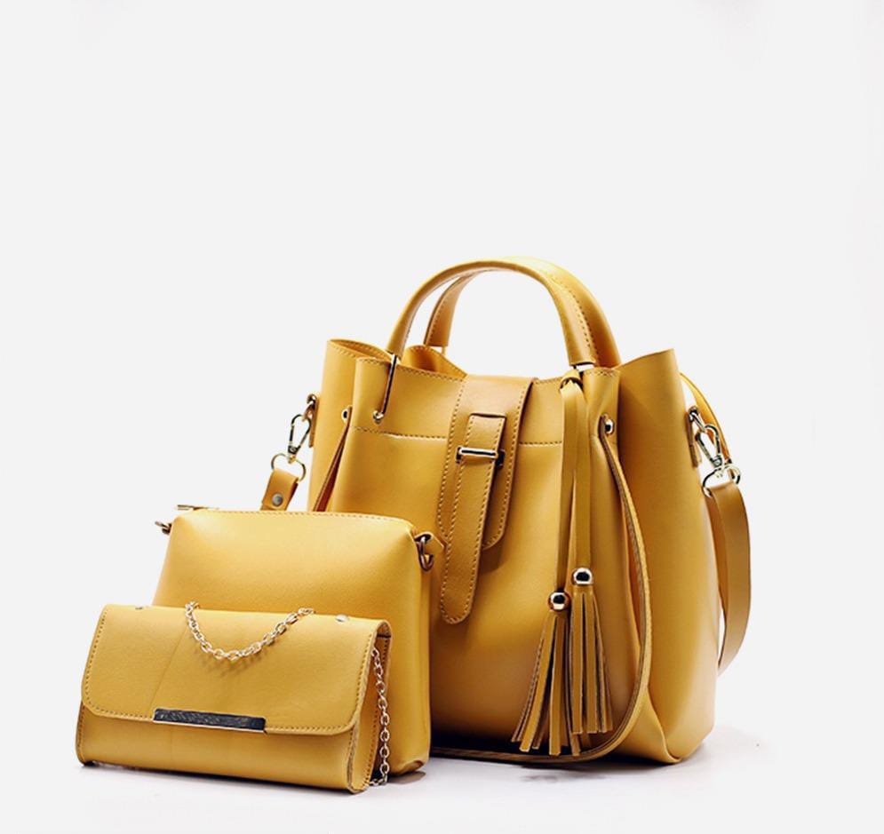 Women's Leather Handbag Set